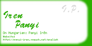 iren panyi business card